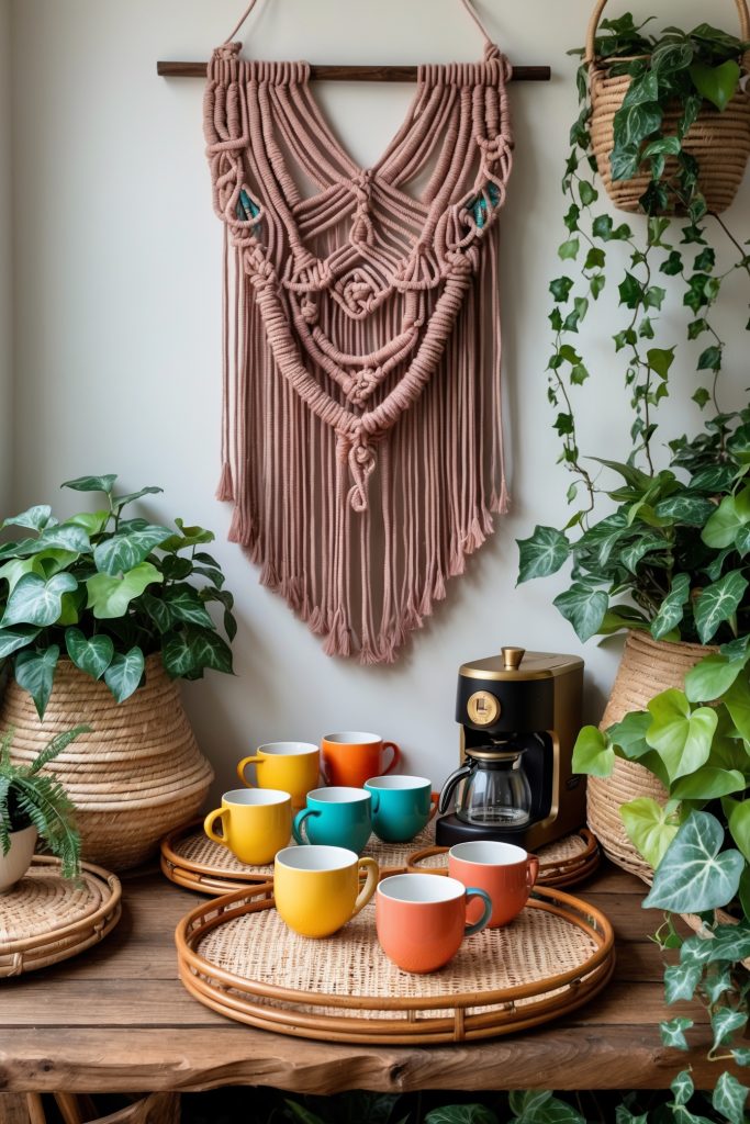 Boho coffee station ideas