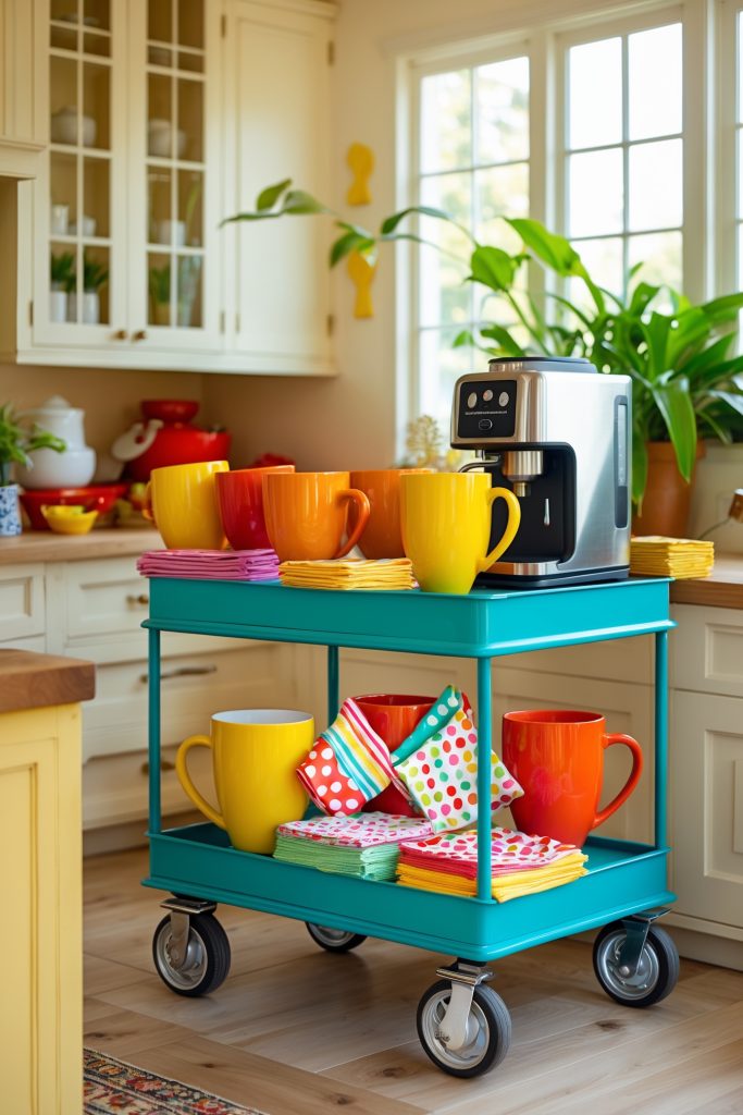 Color-Pop Coffee Cart