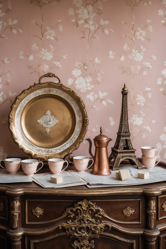 Vintage Parisian-Inspired coffee station
