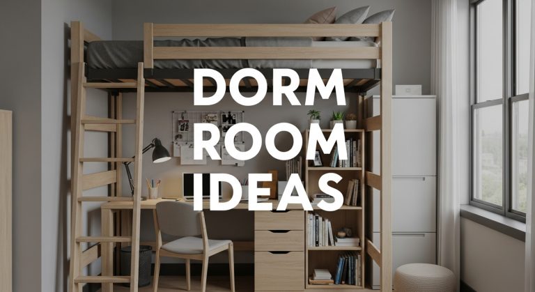 Dorm Room Ideas with Lofted Bed Maximize Your Small Space
