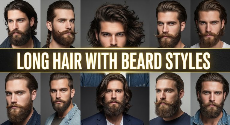Stylish Long Hair and Beard for a Rugged Look