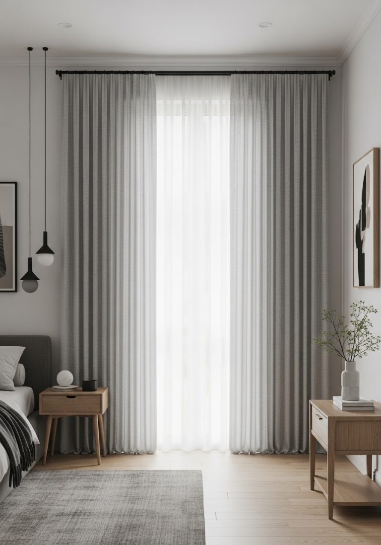 Thumbnail for Luxury Apartment Minimalist Bedroom Curtains
