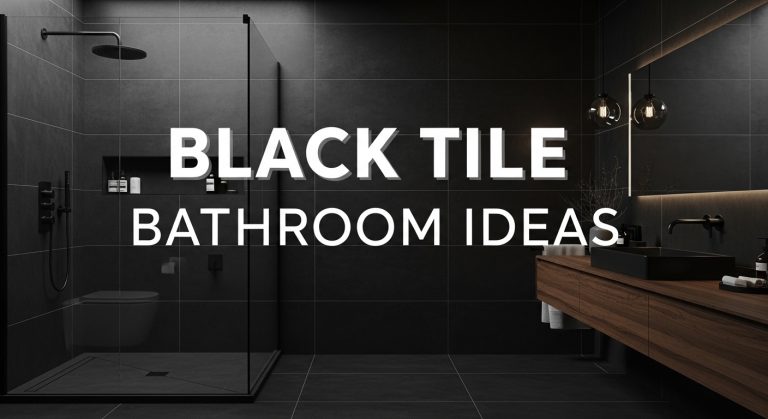 black tile bathroom ideas