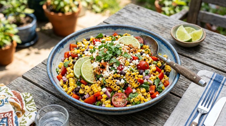 Grilled Corn Salad with Avocado and Lime