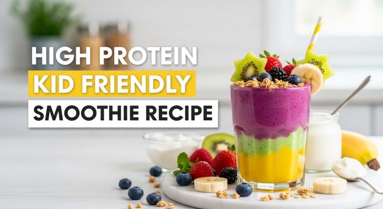 High Protein Banana Berry Smoothie Recipe