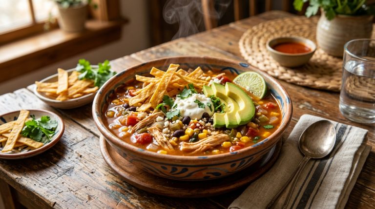 Chicken Tortilla Soup with Orzo Recipe