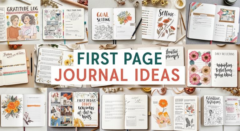 First Page Journal Ideas