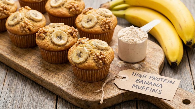 High Protein Banana Muffins Recipe