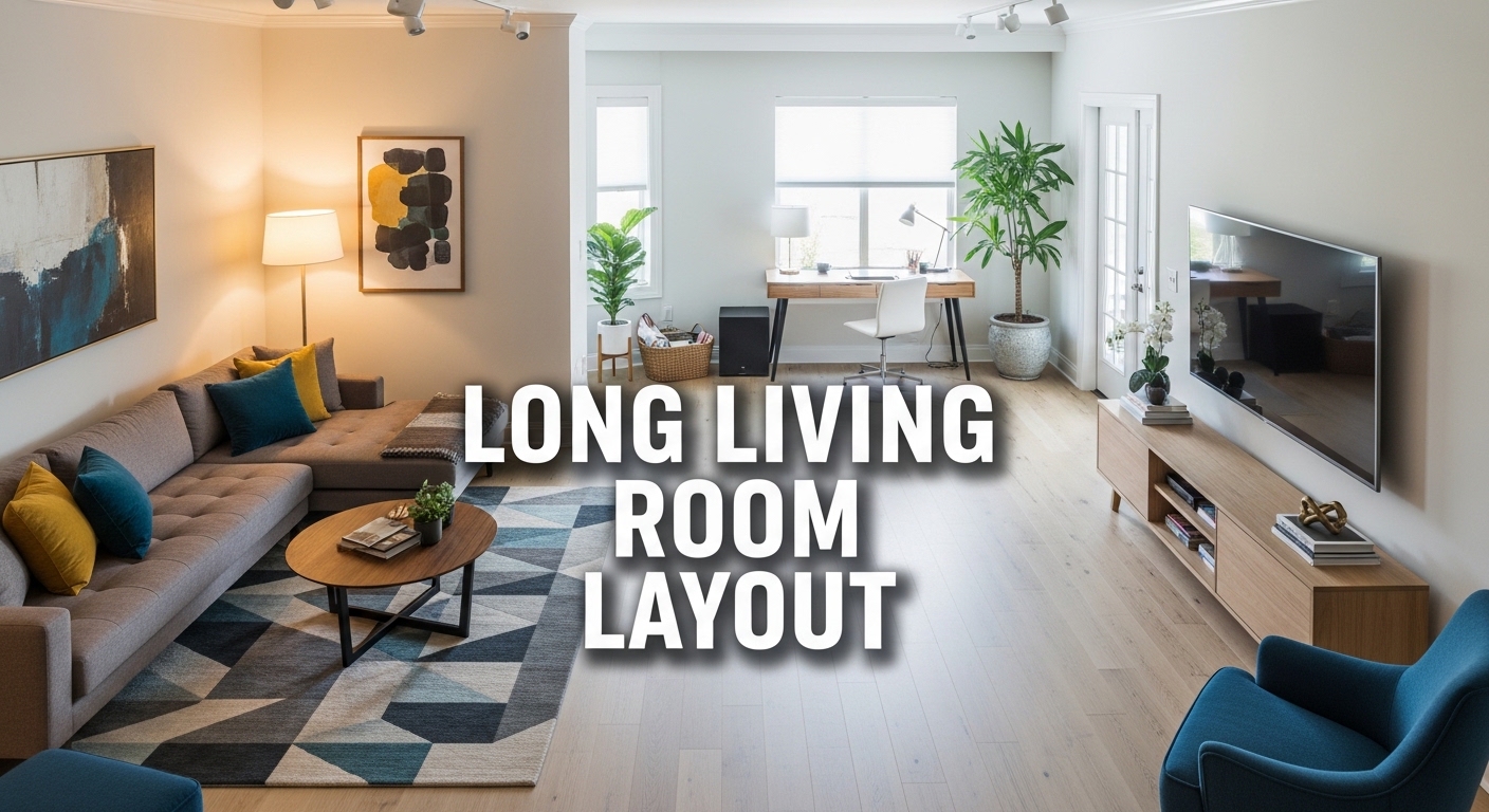 Long living room layout