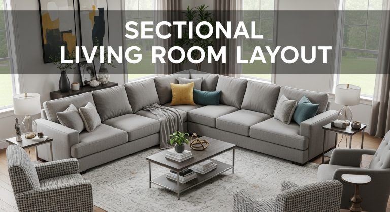 Sectional living room layout