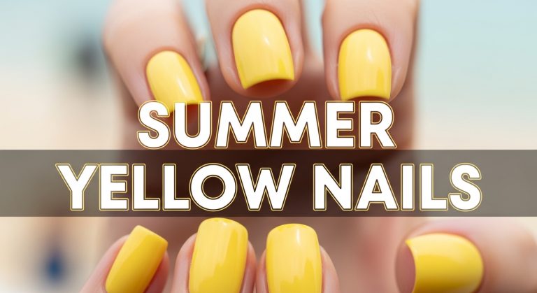 summer yellow nails