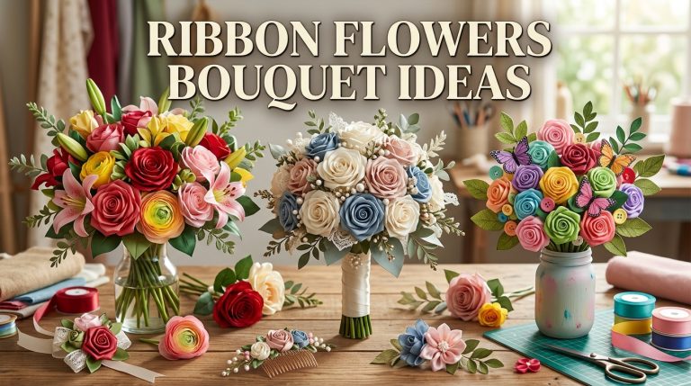 Ribbon Flowers Bouquet Ideas for Men