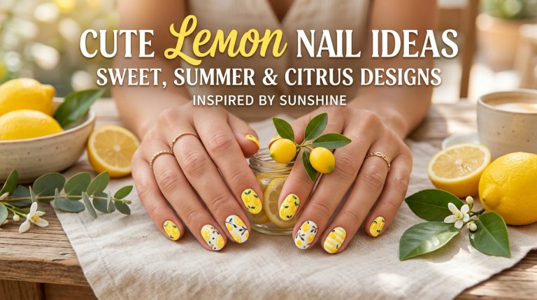 Cute Lemon Nail Ideas